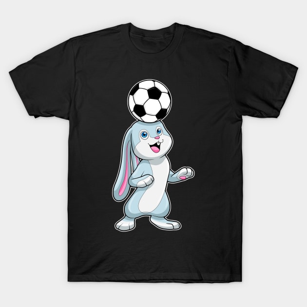 Rabbit Soccer player Soccer ball T-Shirt by Markus Schnabel